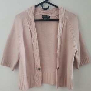 Lauren Ralph Lauren Soft Pink Cable Knit Cardigan